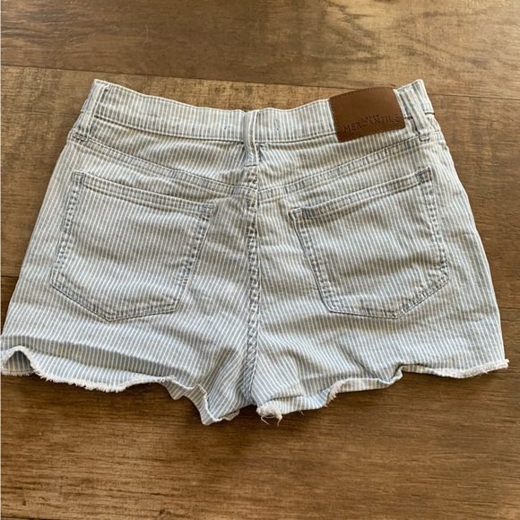 J. Crew high rise striped denim shorts - Picture 3 of 10